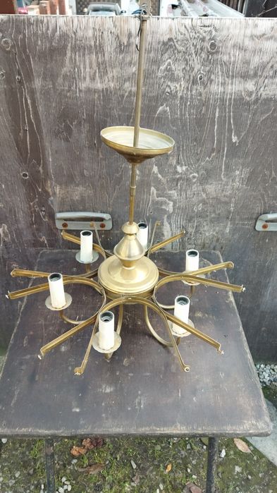 Żyrandol Mosiężny PRL