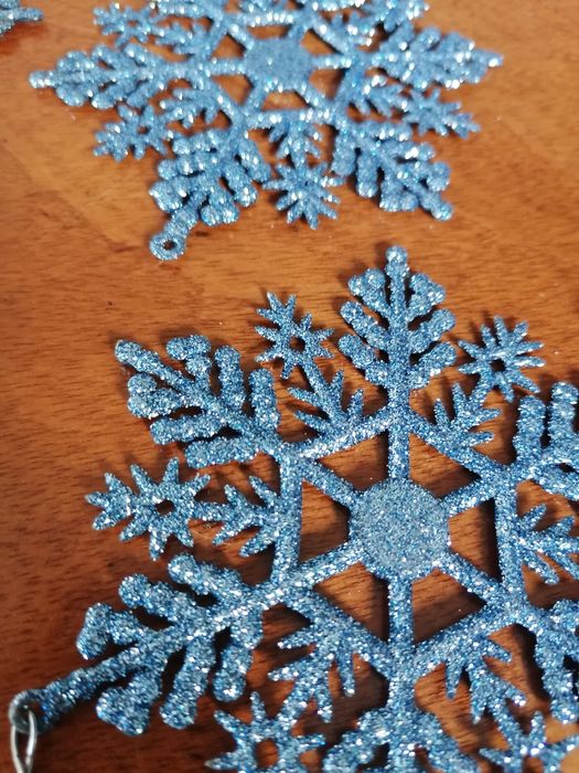 Conjunto de 6 estrelas de Natal azuis