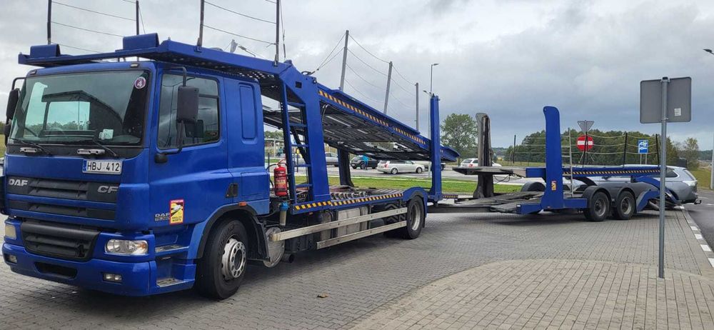 DAF  Lohr autotransporter 2006 + przyczepa