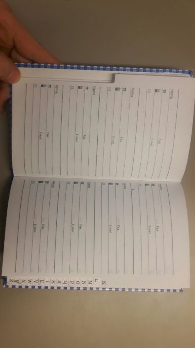 Niebieski adresownik