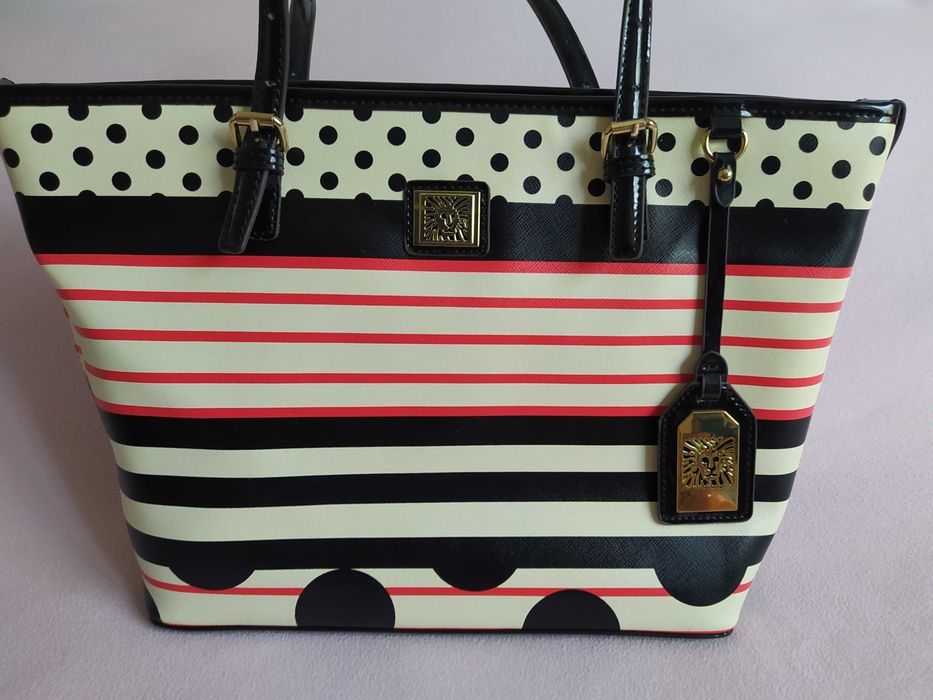 Torebka Anne Klein torba pasy kropki
