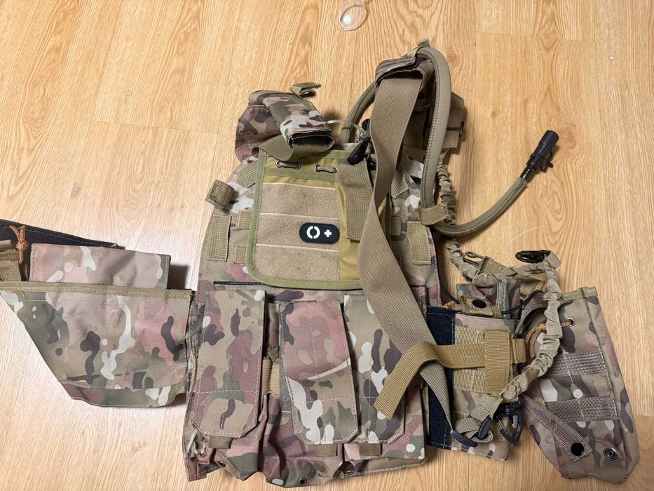 Conjunto Airsoft Completo – Réplicas + Colete + Mochila + Acessórios
