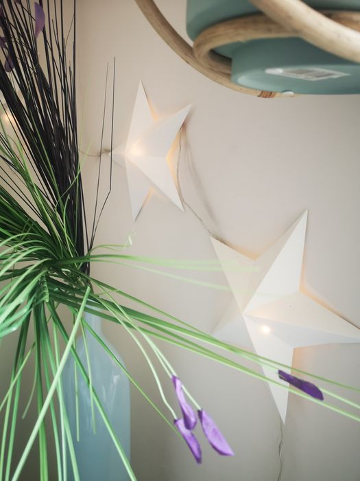 Lampki Ikea gwiazdki 10 sztuk średnica około 18 cm