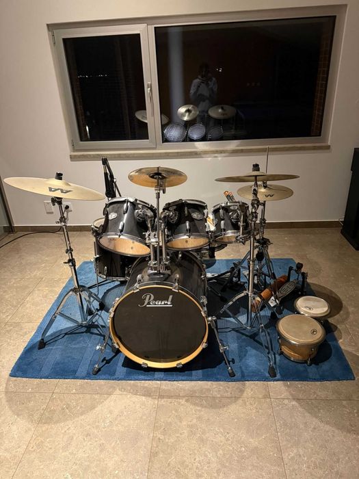 Bateria Pearl Vision VBL Birch + Pratos Sabian AA (Set Completo)