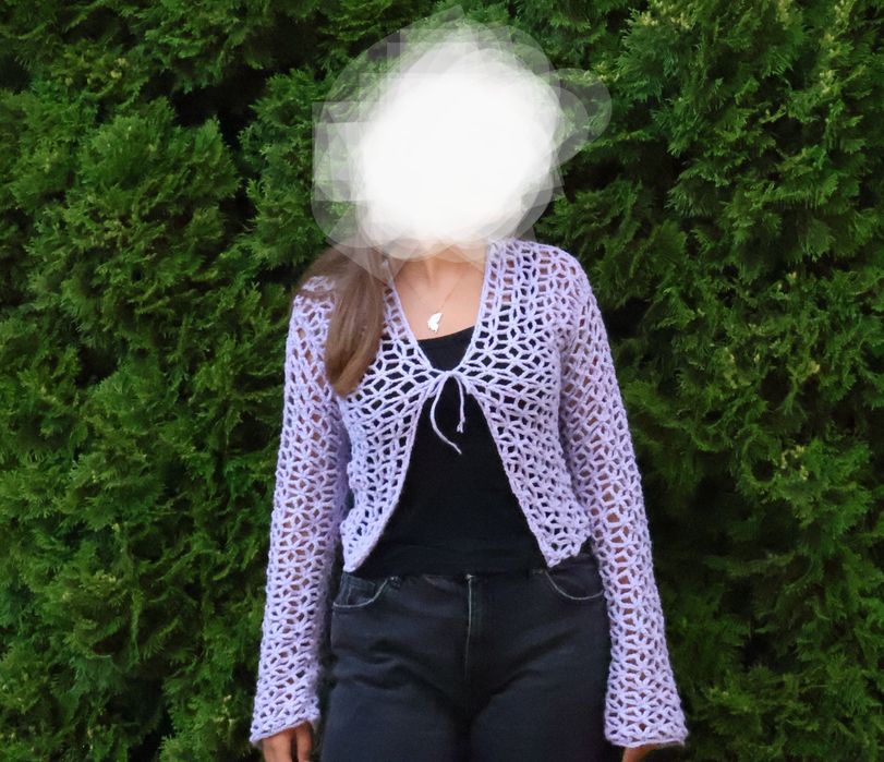 Fioletowy sweterek handmade