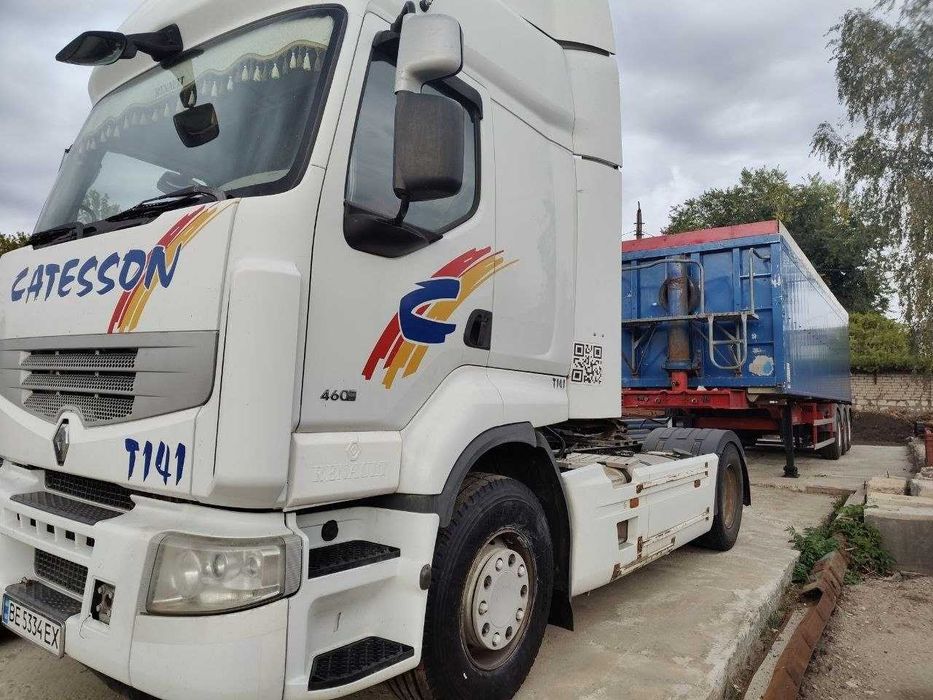 Продаж тягача Renault Premium 460 DXI з причепом-самоскидом