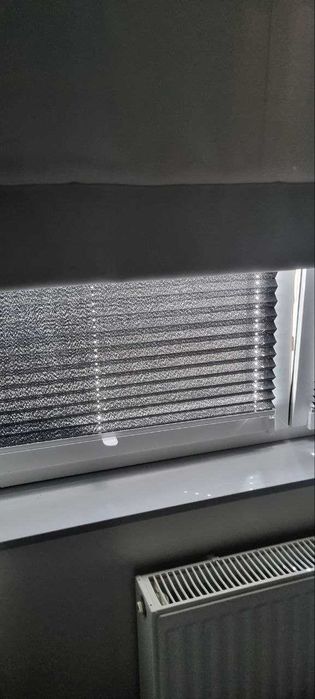 Roleta plisowana 76x150 cm bezinwazyjna czarna x2