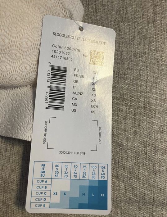 Biustonsz bezszwowy top Sloggi zero feel xs kremowy