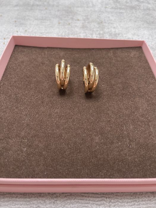 Zestaw 3 kolczyków w kolorze złotym duże w trendach