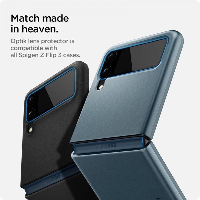 2X Szkło Na Aparat Spigen Optik Do Galaxy Z Flip 3 Black