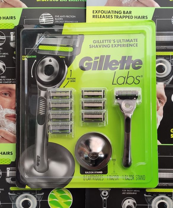 Gillette Labs. Станок+ підставка+8 картриджів