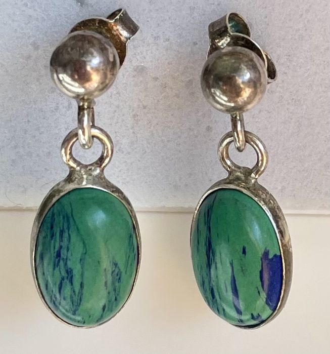 Srebrne kolczyki z turkusem