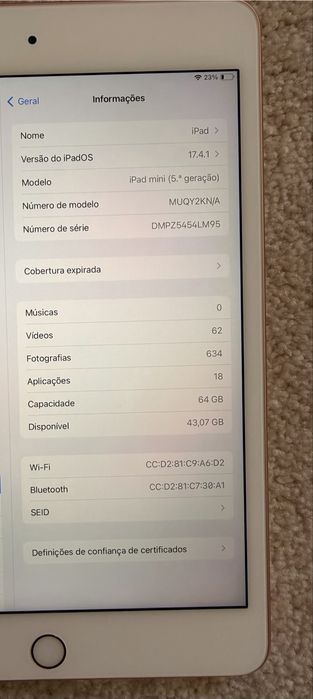 Ipad mini 5geração