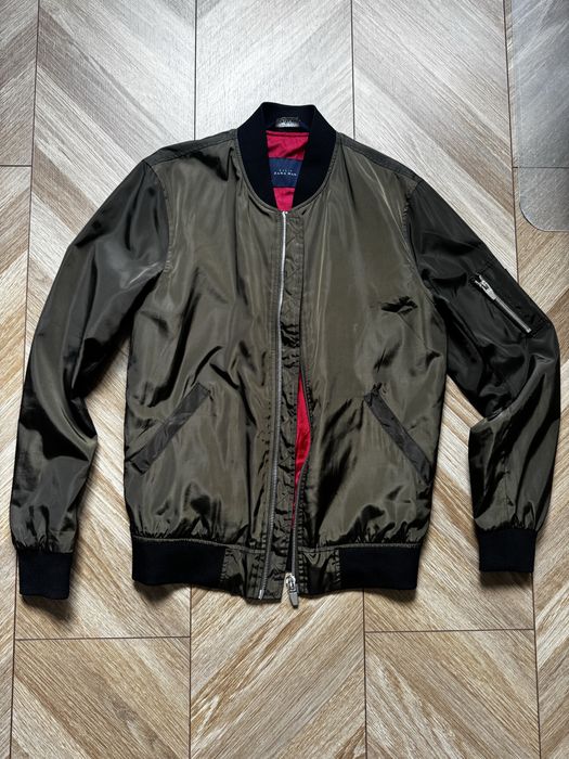 Kurtka bomberka Oliwkowa Zara Unisex S