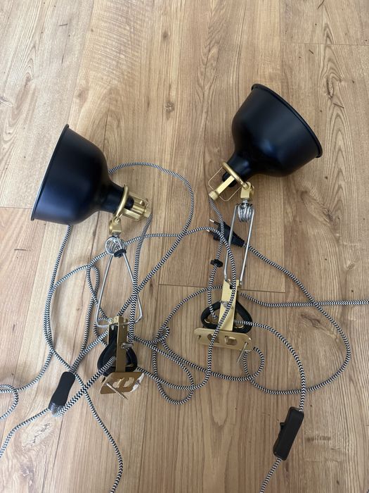 IKEA RANARP — Reflektor ścienny na kronżąku, czarny (komplet 2 szt.)