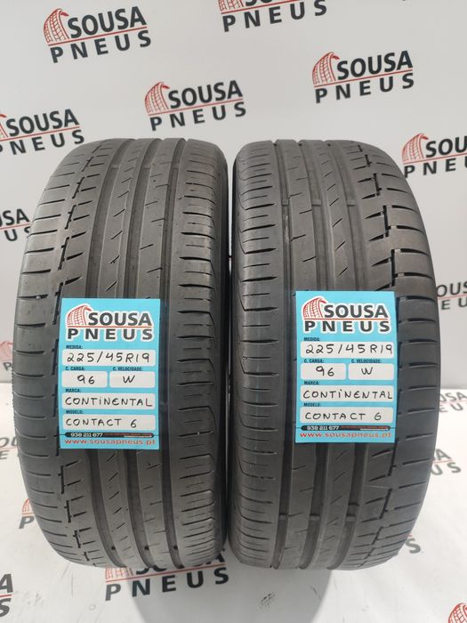 2 pneus semi novos 225-45R19 Continental - Oferta dos Portes