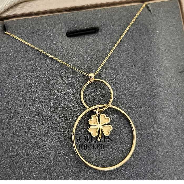 Złoty łańcuszek naszyjnik KONICZYNA próby 585 14k