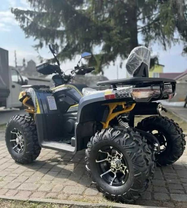 Квадроцикл SharX 250 Желтый | Титановые диски | Лебедка | Shark