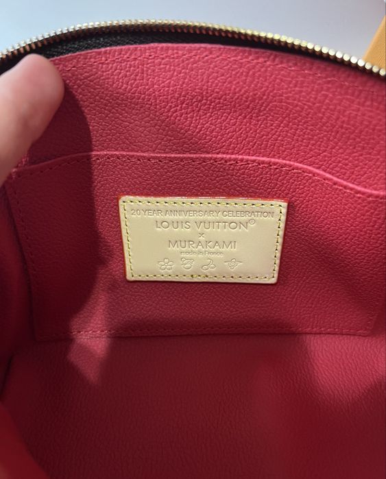 Косметичка вишни LV Louis Vuitton Murakami Pouch PM чип NFC