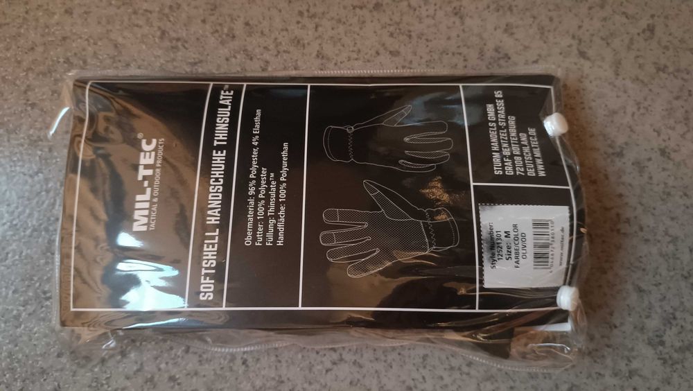Rękawiczki zimowe softshell taktyczne mil-tec