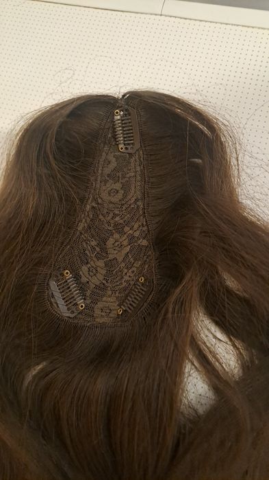 Новые НАТУРАЛЬНЫЕ  детские волосы,не окрашенные ,накладка.