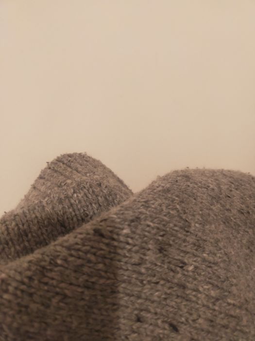 Wzorzysty sweter dziadka vintage z domieszką wełny TU