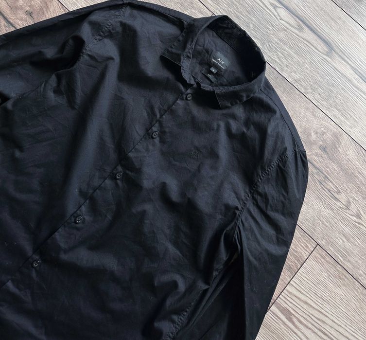 Koszula długi rękaw ARMANI EXCHANGE Slim męska czarna r. M