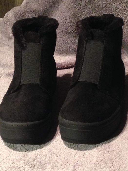 Buty BLACK 35-36 ciepły miś