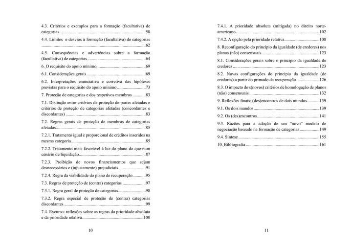 Fomação de categorias no PER