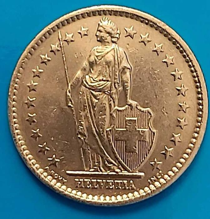 2 Francos de 1981 da Suíça com reverso invertido