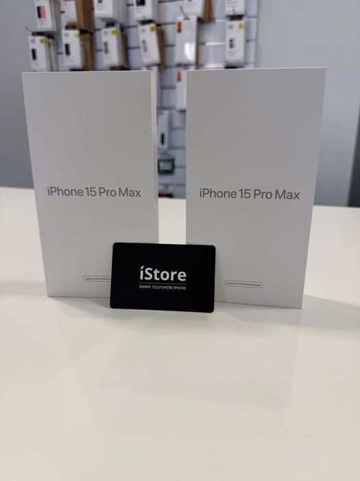 NOWY • iPhone 15 PRO MAX • 512 GB • Natural Titanium • 100% bateria • GWARANCJA • raty