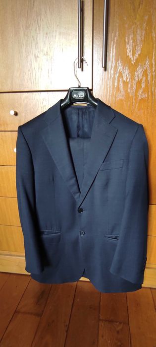 5 fatos Milano e Sacoor completos tam. 48, 100% lã, azuis/cinza 15€