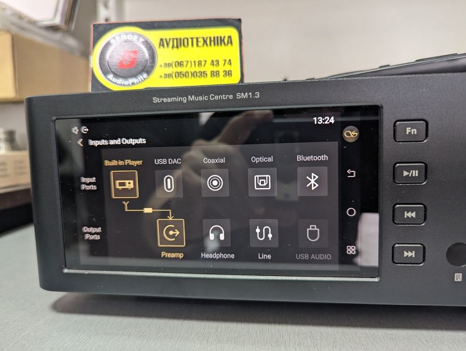 Р-в! Hi-End Сетевой стример Shanling SM1.3. ЦАП с чипами AKM4499EX. Wi-Fi, Bluetooth, XLR, USB