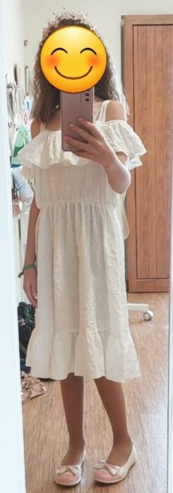 Vestido Branco Festa Menina, 11-12A