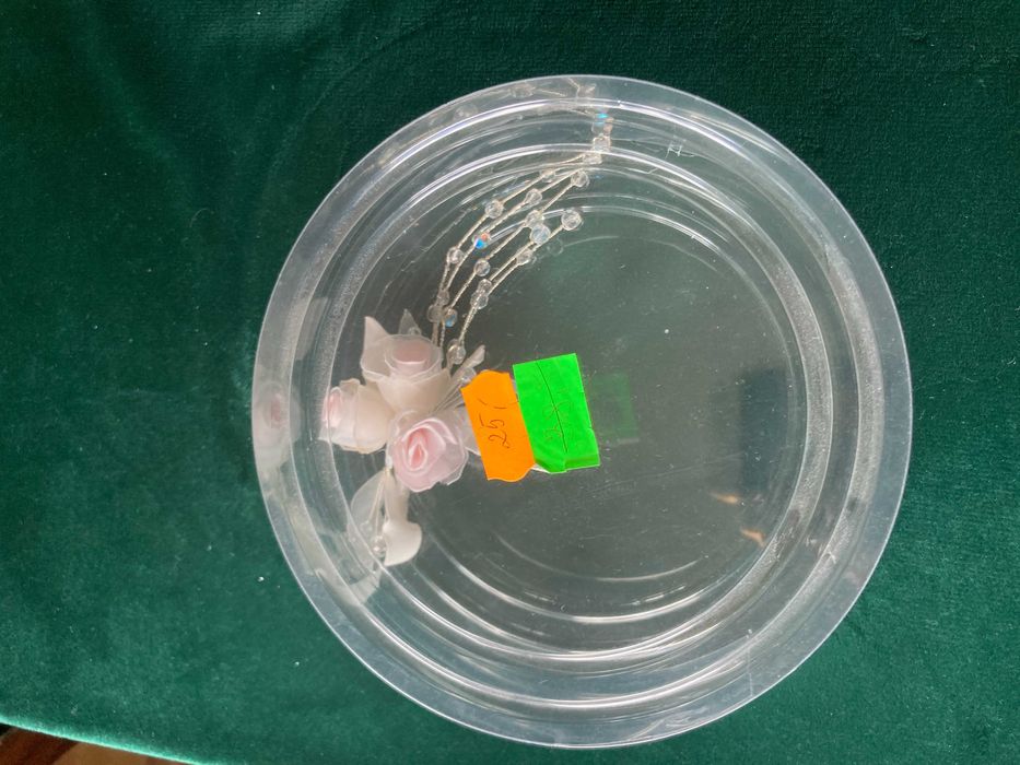 Nowa ecru z różem ozdoba do włosów, stroik do włosów, wyprzedaż