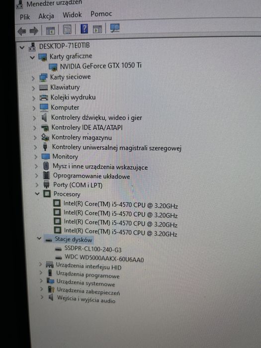 Komputer gamingowy Lenovo i5 4gen gtx 1050ti 4gb
