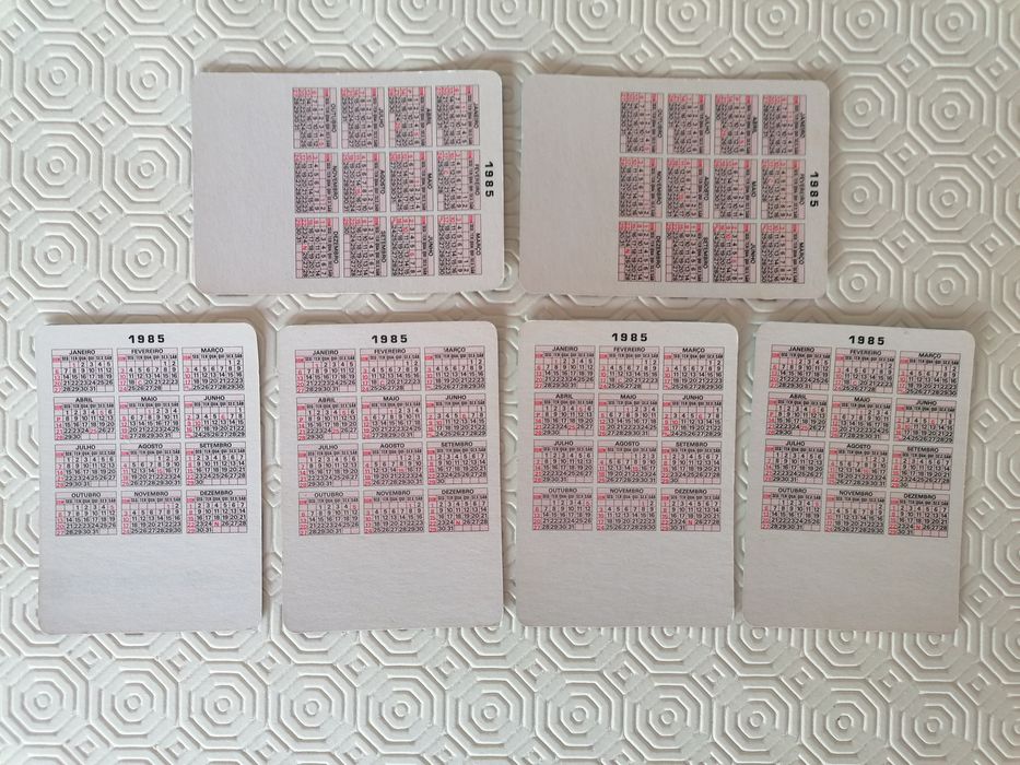 Conjunto de 6 calendários de moinhos, edição de 1985