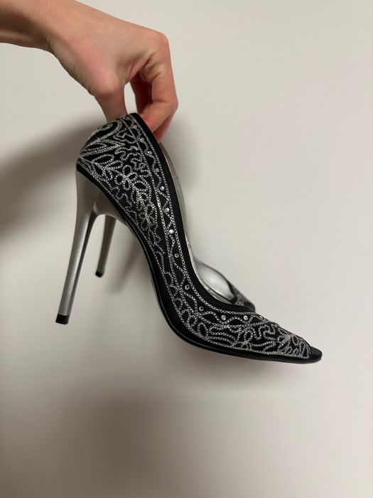 Buty Dune czarne na obcasie