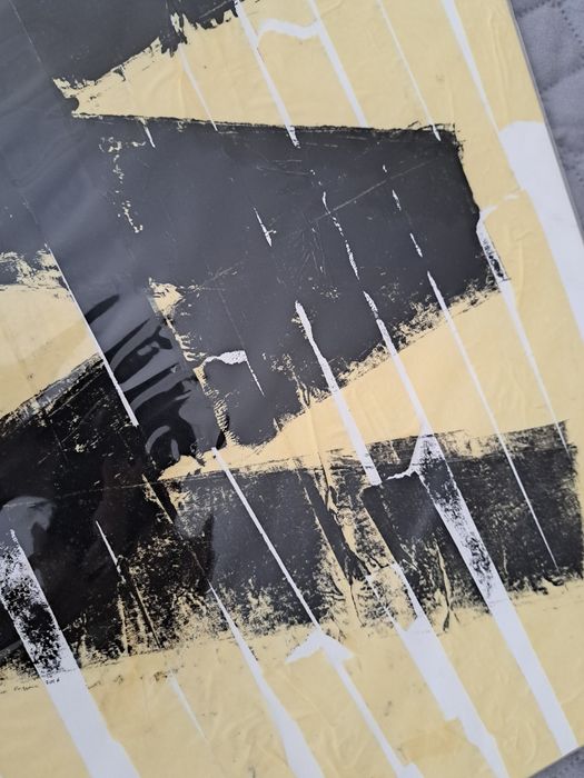 Pintura ilustração de letra W / M - 42,2 x 29,8 cm - NOVO