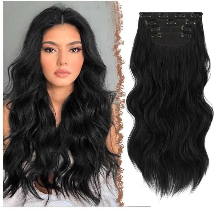 Włosy doczepiane FESHFEN 50cm kolor: 2# (ciemny brąz)