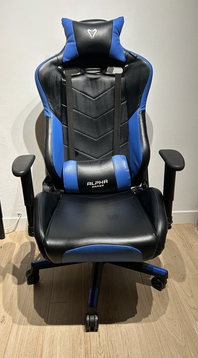 Cadeira Alpha Gamer Azul e preta