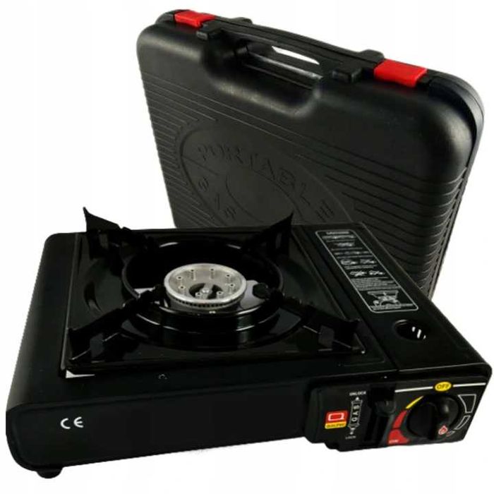KUCHENKA GAZOWA turystyczna z walizką + 4szt gaz kartusz German Campin