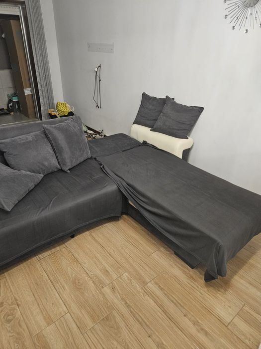 Sofá cama com chaise longue 2,87m