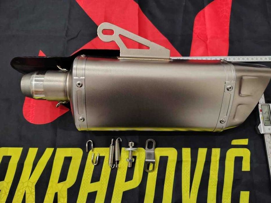 Ponteiras de escape R. akrapovic - cinza inox ou preto mate