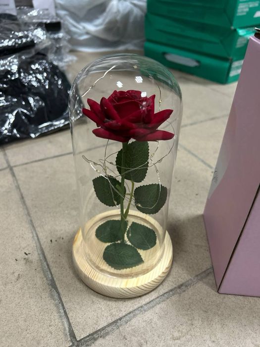 Вічна троянда в колбі 21см.Подарунок дівчині