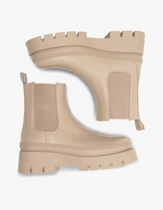 Beżowe Sztyblety, trapery, botki na wiosne CCC DeeZee, buty na je