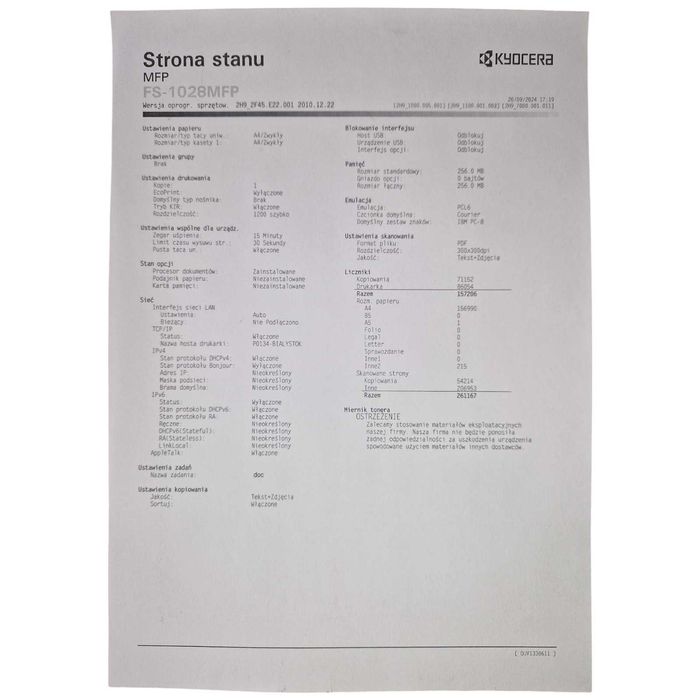 (1073) Urządzenie wielofunkcyjne KYOCERA FS-1028MFP