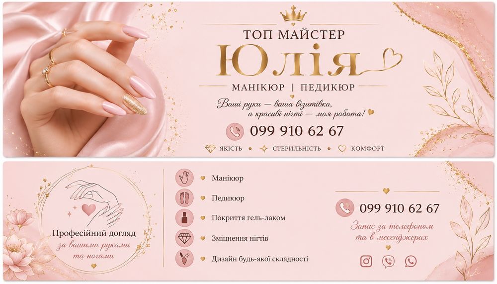 Манікюр педикюр нарощування нігтів