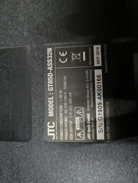 Телевізор JTC 32 на запчастини