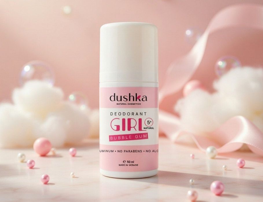 Дезодорант для дівчат "Bubble Gum"50 мл від натурального бренду Dushka